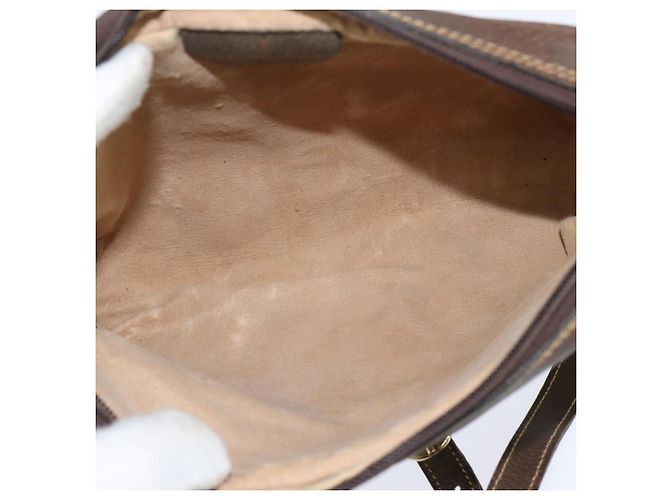 Borsa a Spalla Gucci GG Supreme Web Sherry Line PVC Beige Oro 010 378 Auth 148938 D'oro - vista 16