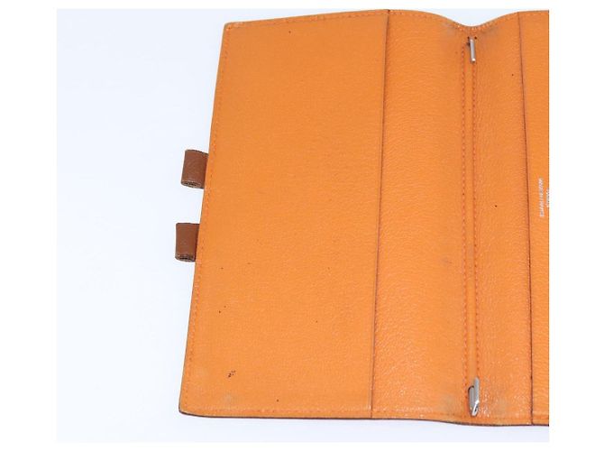 Hermès HERMES Day Planner Cover Leather Brown Orange Auth bs30416 - view 13
