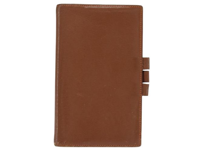 Hermès HERMES Day Planner Cover Leather Brown Orange Auth bs30416 - view 2