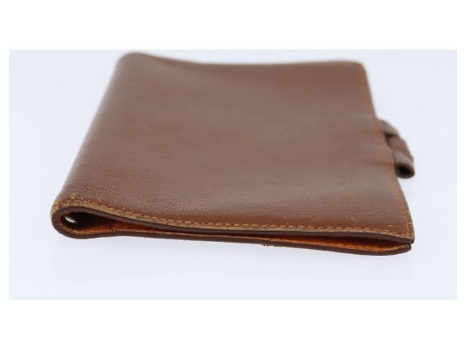 Hermès HERMES Day Planner Cover Leather Brown Orange Auth bs30416 - view 7