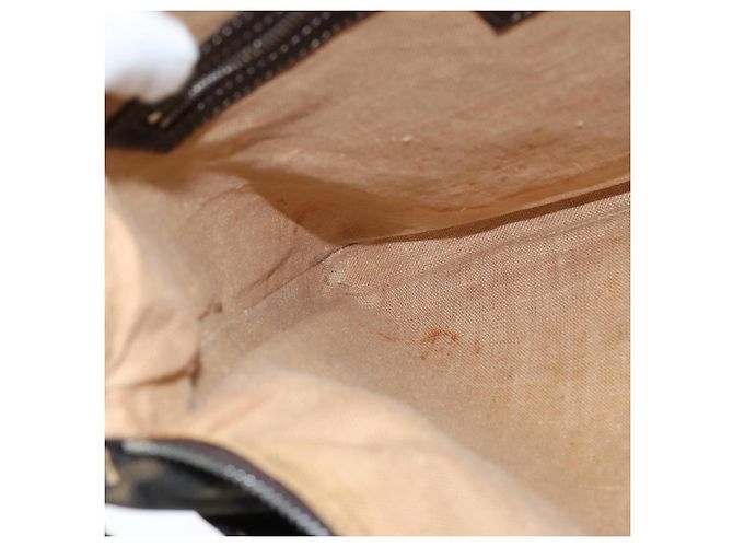 Borsa a Spalla Celeria in Tela Zucca FENDI Nera Marrone Auth 150078 Nero - vista 19
