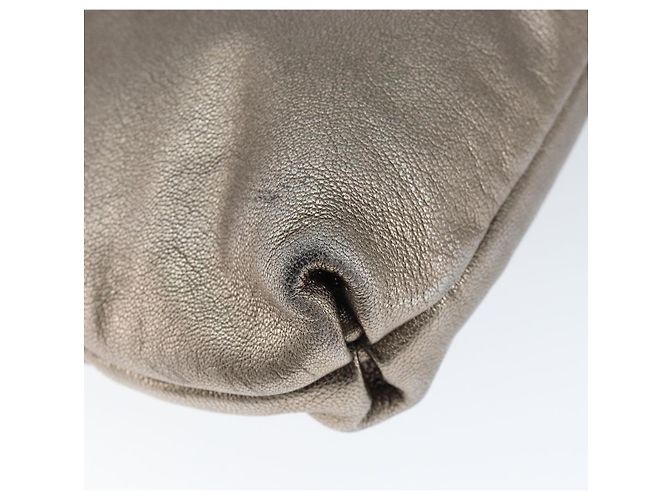Borsa a Spalla Gancini in Pelle Argento Auth 149123 di Salvatore Ferragamo - vista 14