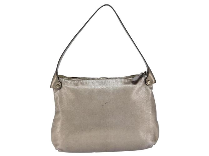 Borsa a Spalla Gancini in Pelle Argento Auth 149123 di Salvatore Ferragamo - vista 2