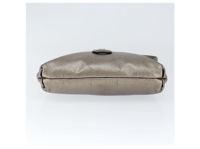 Borsa a Spalla Gancini in Pelle Argento Auth 149123 di Salvatore Ferragamo - vista 5