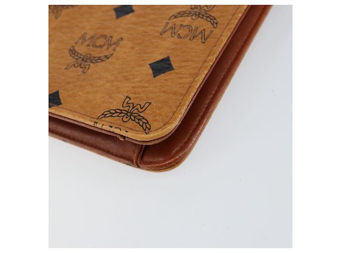 Borsa a Spalla MCM Logogram Vicetos in Pelle PVC Marrone Oro Auth gh1073 D'oro - vista 15