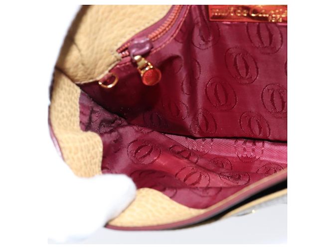 Cartier Borsa a Spalla in Pelle Beige Oro Auth BA7353 D'oro - vista 19