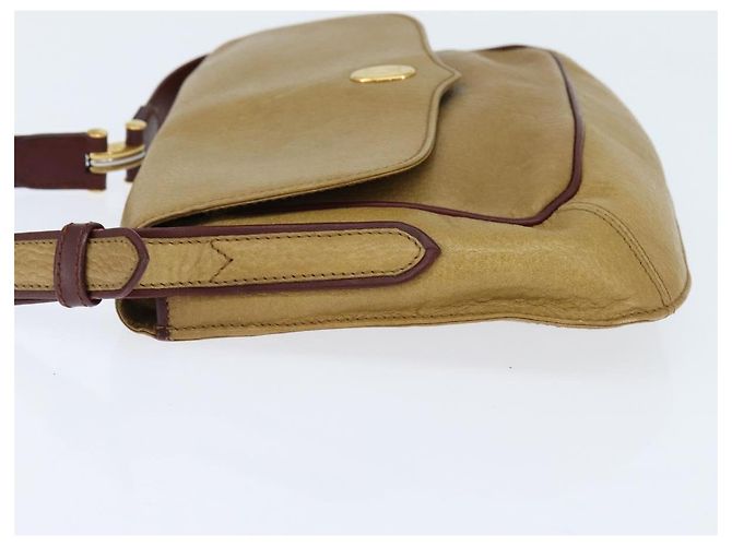 Cartier Borsa a Spalla in Pelle Beige Oro Auth BA7353 D'oro - vista 3