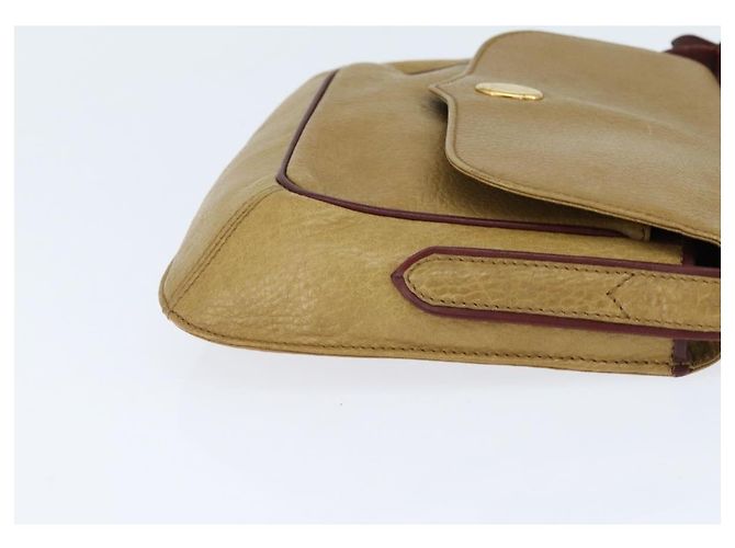 Cartier Borsa a Spalla in Pelle Beige Oro Auth BA7353 D'oro - vista 4