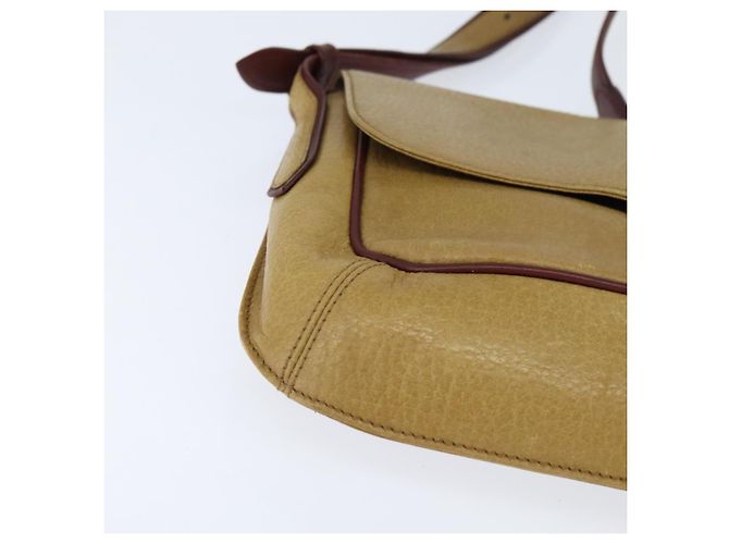 Cartier Borsa a Spalla in Pelle Beige Oro Auth BA7353 D'oro - vista 9