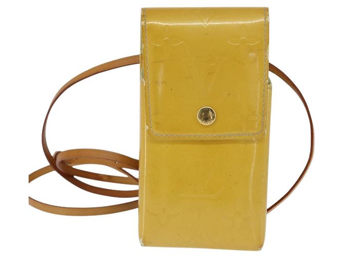 LOUIS VUITTON Portafoglio Walker Monogram Vernis Giallo Lime M91074 LV Auth BA6985 D'oro - vista 13