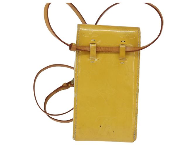 LOUIS VUITTON Portafoglio Walker Monogram Vernis Giallo Lime M91074 LV Auth BA6985 D'oro - vista 2