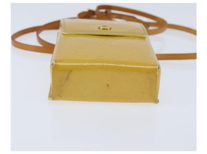 LOUIS VUITTON Portafoglio Walker Monogram Vernis Giallo Lime M91074 LV Auth BA6985 D'oro - vista 5