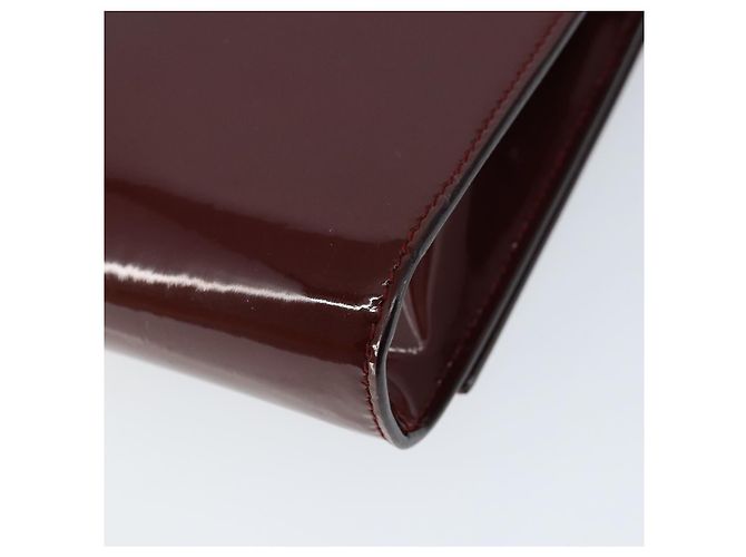 Borsa a Spalla Vala Chain Salvatore Ferragamo Smalto Rosso Argento Auth gh1177 - vista 15