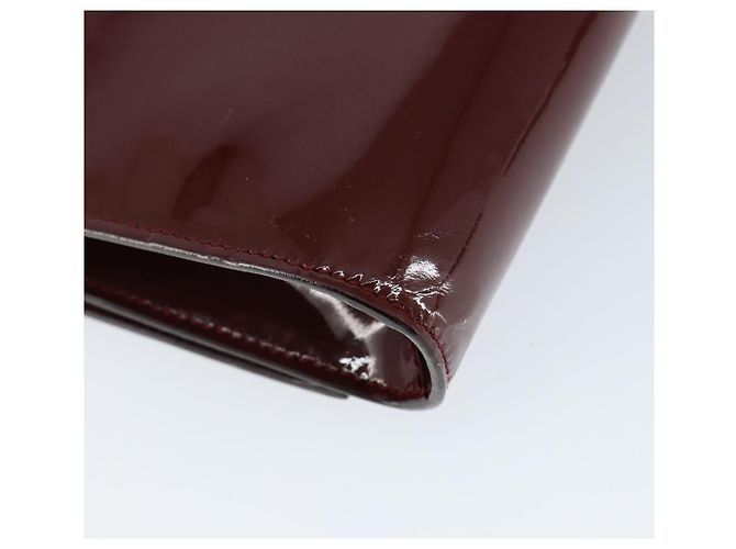 Borsa a Spalla Vala Chain Salvatore Ferragamo Smalto Rosso Argento Auth gh1177 - vista 16