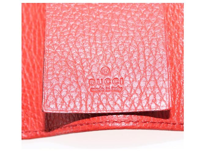 GUCCI Swing Key Case Leather Red 354499 Auth am9441V - view 18