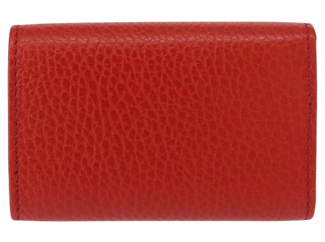 GUCCI Swing Key Case Leather Red 354499 Auth am9441V - view 2