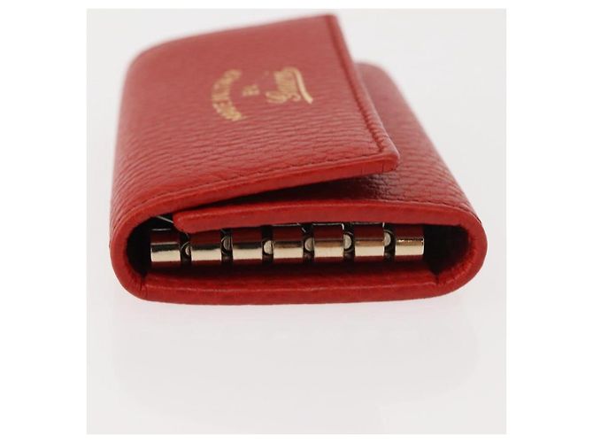 GUCCI Swing Key Case Leather Red 354499 Auth am9441V - view 4