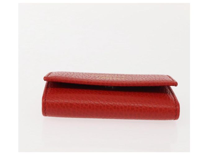 GUCCI Swing Key Case Leather Red 354499 Auth am9441V - view 6