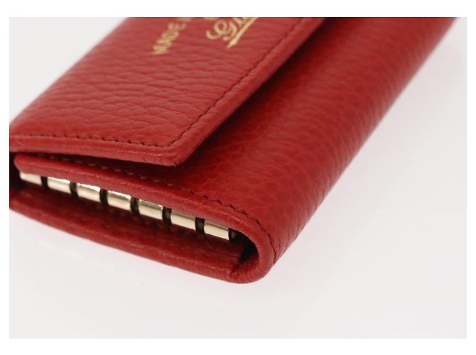 GUCCI Swing Key Case Leather Red 354499 Auth am9441V - view 7
