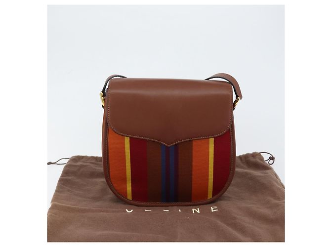 Céline CELINE Shoulder Bag Canvas Multicolor Gold Auth 130839V - view 12