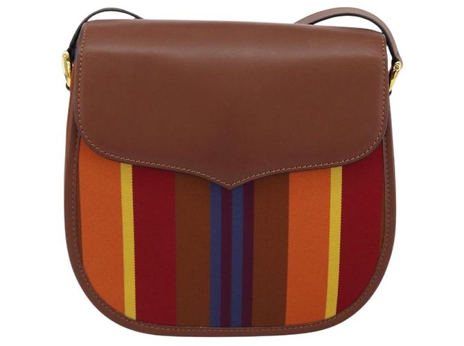 Céline CELINE Shoulder Bag Canvas Multicolor Gold Auth 130839V - view 13