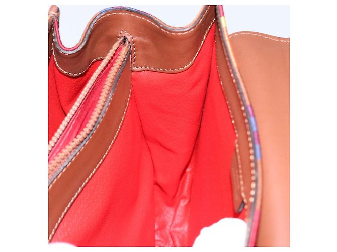 Céline CELINE Shoulder Bag Canvas Multicolor Gold Auth 130839V - view 21