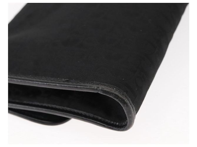 Borsa a spalla in tela Trotter Christian Dior nera e oro Auth gh1096 Nero D'oro - vista 15