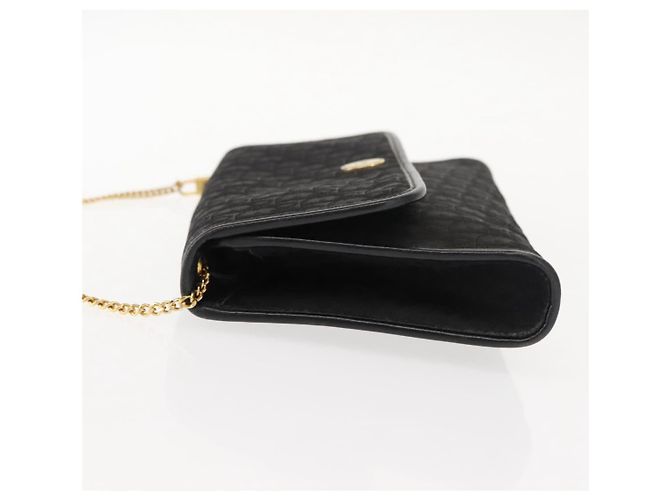 Borsa a spalla in tela Trotter Christian Dior nera e oro Auth gh1096 Nero D'oro - vista 4