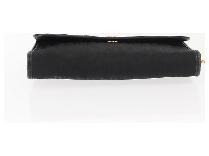 Borsa a spalla in tela Trotter Christian Dior nera e oro Auth gh1096 Nero D'oro - vista 5