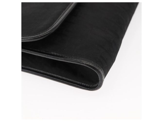 Borsa a spalla in tela Trotter Christian Dior nera e oro Auth gh1096 Nero D'oro - vista 9
