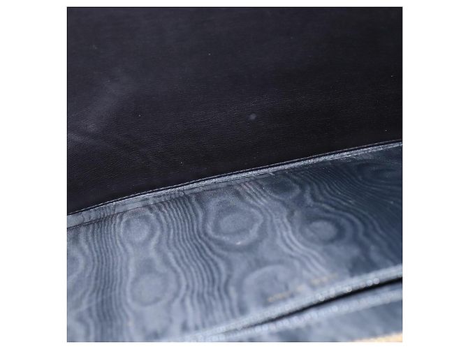 CHANEL Pasta de couro envernizado Preto Ouro CC Auth bs30475 Dourado - vista 19