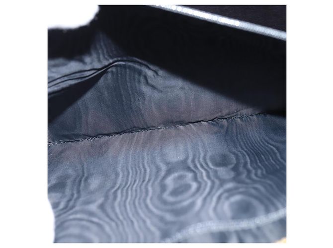 CHANEL Pasta de couro envernizado Preto Ouro CC Auth bs30475 Dourado - vista 20