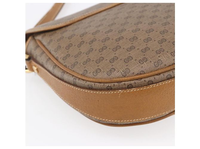 Gucci Borsa a Spalla Micro GG Supreme PVC Beige Oro Auth BA7246 D'oro - vista 17