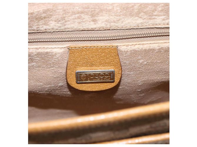 Gucci Borsa a Spalla Micro GG Supreme PVC Beige Oro Auth BA7246 D'oro - vista 19