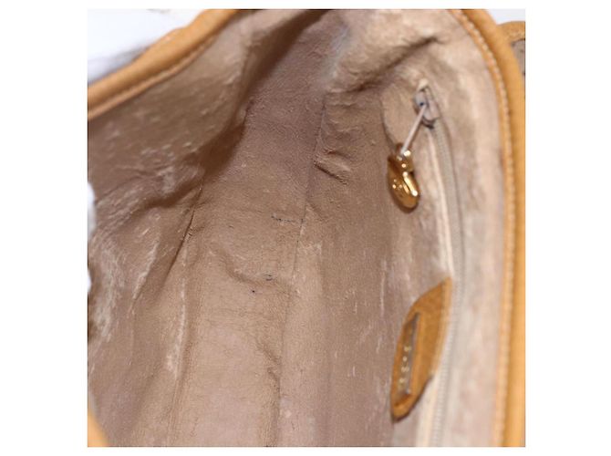 Gucci Borsa a Spalla Micro GG Supreme PVC Beige Oro Auth BA7246 D'oro - vista 22
