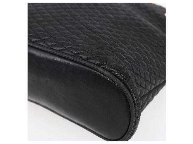 BALLY Borsa a Spalla a Catena in Pelle Nera Auth bs30460 Nero - vista 15
