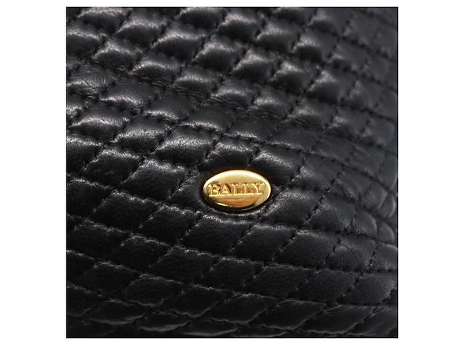 BALLY Borsa a Spalla a Catena in Pelle Nera Auth bs30460 Nero - vista 17