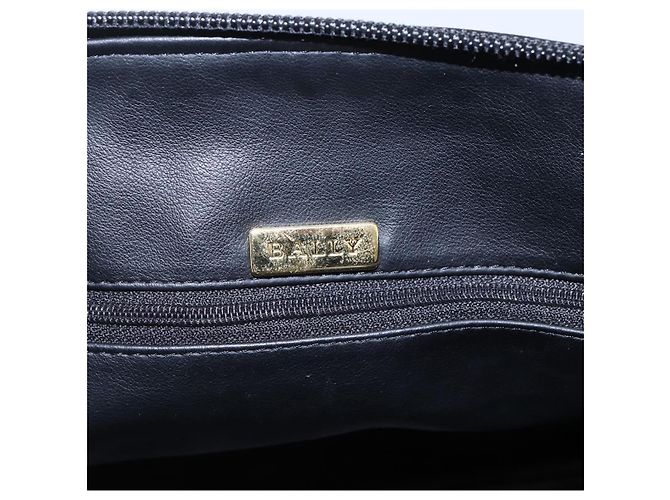 BALLY Borsa a Spalla a Catena in Pelle Nera Auth bs30460 Nero - vista 18