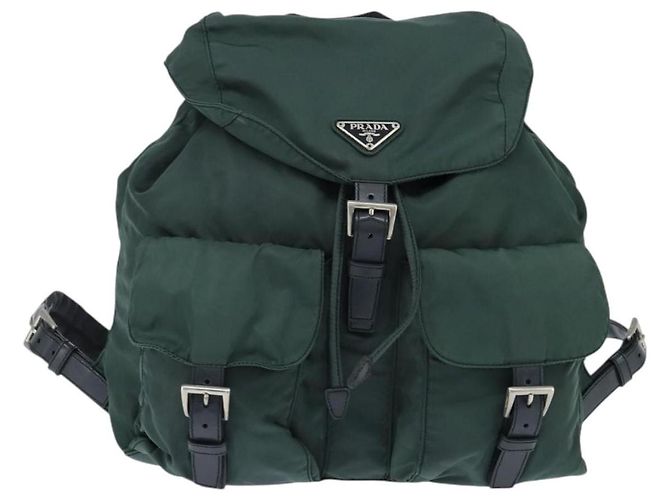 PRADA Rucksack aus Nylon Khaki Silber authentisch 121319 - Ansicht 13