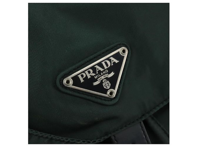 PRADA Rucksack aus Nylon Khaki Silber authentisch 121319 - Ansicht 18