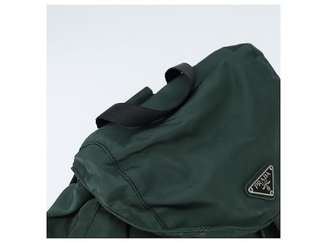 PRADA Rucksack aus Nylon Khaki Silber authentisch 121319 - Ansicht 6