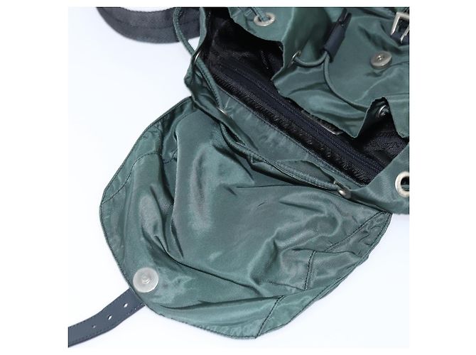 PRADA Rucksack aus Nylon Khaki Silber authentisch 121319 - Ansicht 9