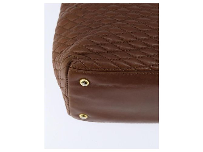 BALLY Borsa Tote in Pelle Marrone Oro Auth BA7304 D'oro - vista 15