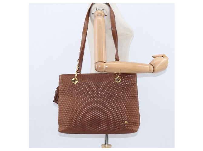 BALLY Borsa Tote in Pelle Marrone Oro Auth BA7304 D'oro - vista 21