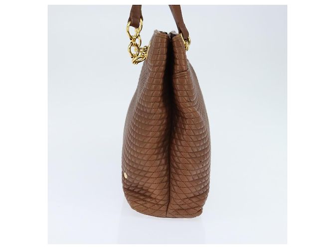 BALLY Borsa Tote in Pelle Marrone Oro Auth BA7304 D'oro - vista 4