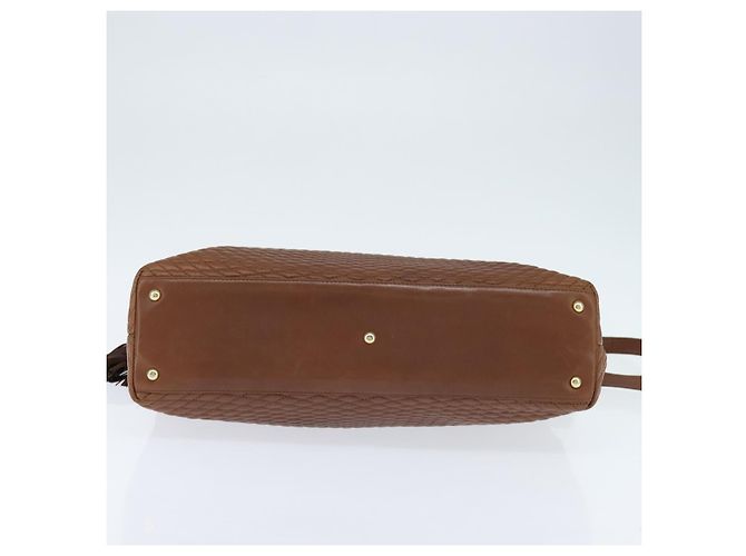 BALLY Borsa Tote in Pelle Marrone Oro Auth BA7304 D'oro - vista 5