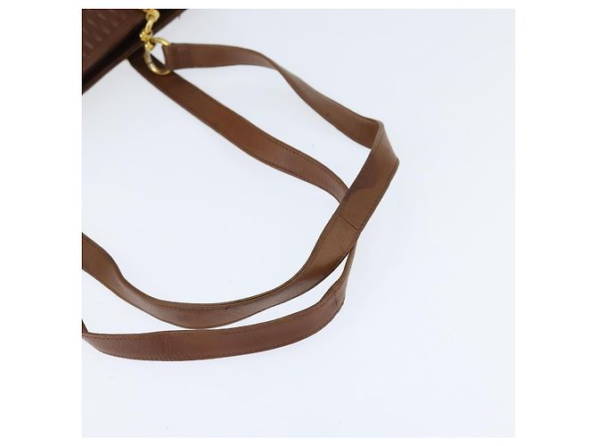 BALLY Borsa Tote in Pelle Marrone Oro Auth BA7304 D'oro - vista 7