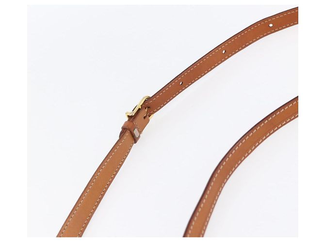 Céline Borsa a Spalla in Tela Macadam CELINE in Pelle PVC Marrone Oro Auth ki6135 D'oro - vista 8