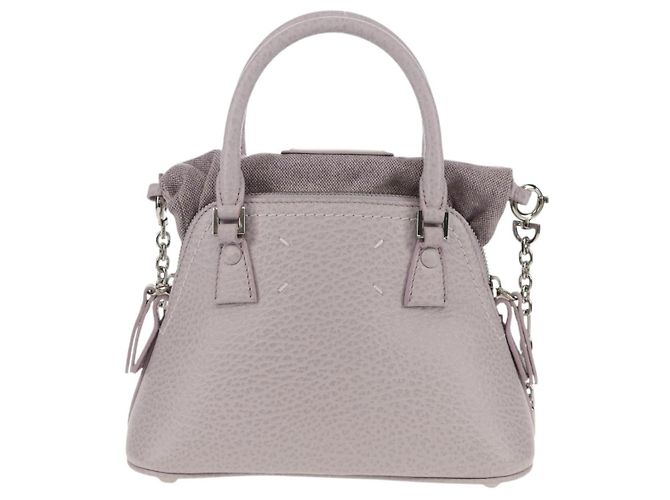 Autre Marque Borsa a spalla a catena Maison Margiela in pelle 2 in 1 viola pastello Auth 128503M - vista 2