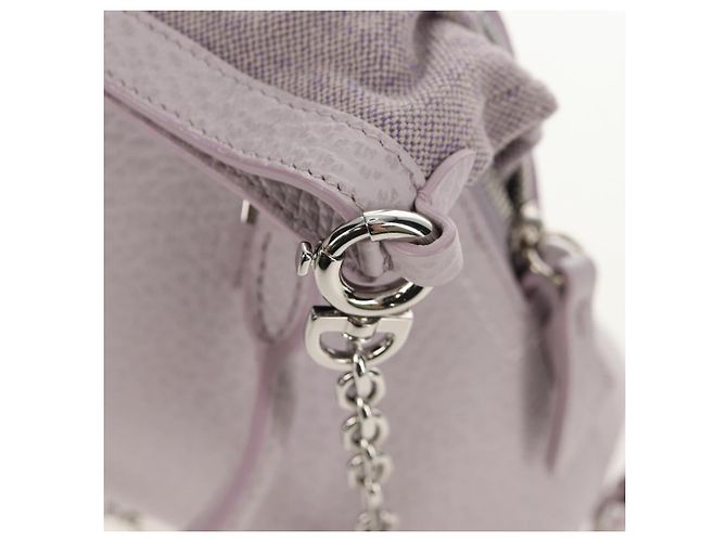 Autre Marque Borsa a spalla a catena Maison Margiela in pelle 2 in 1 viola pastello Auth 128503M - vista 20